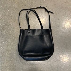 Black Leather Madewell Tote